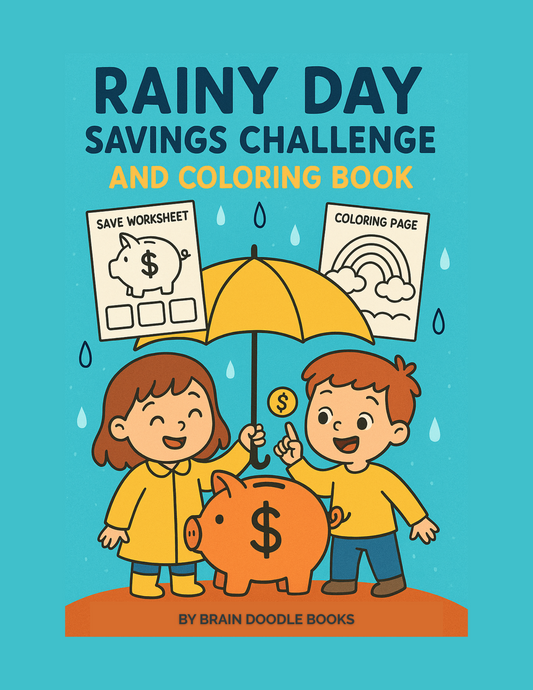 Rainy Day Savings Challenge and Coloring Book