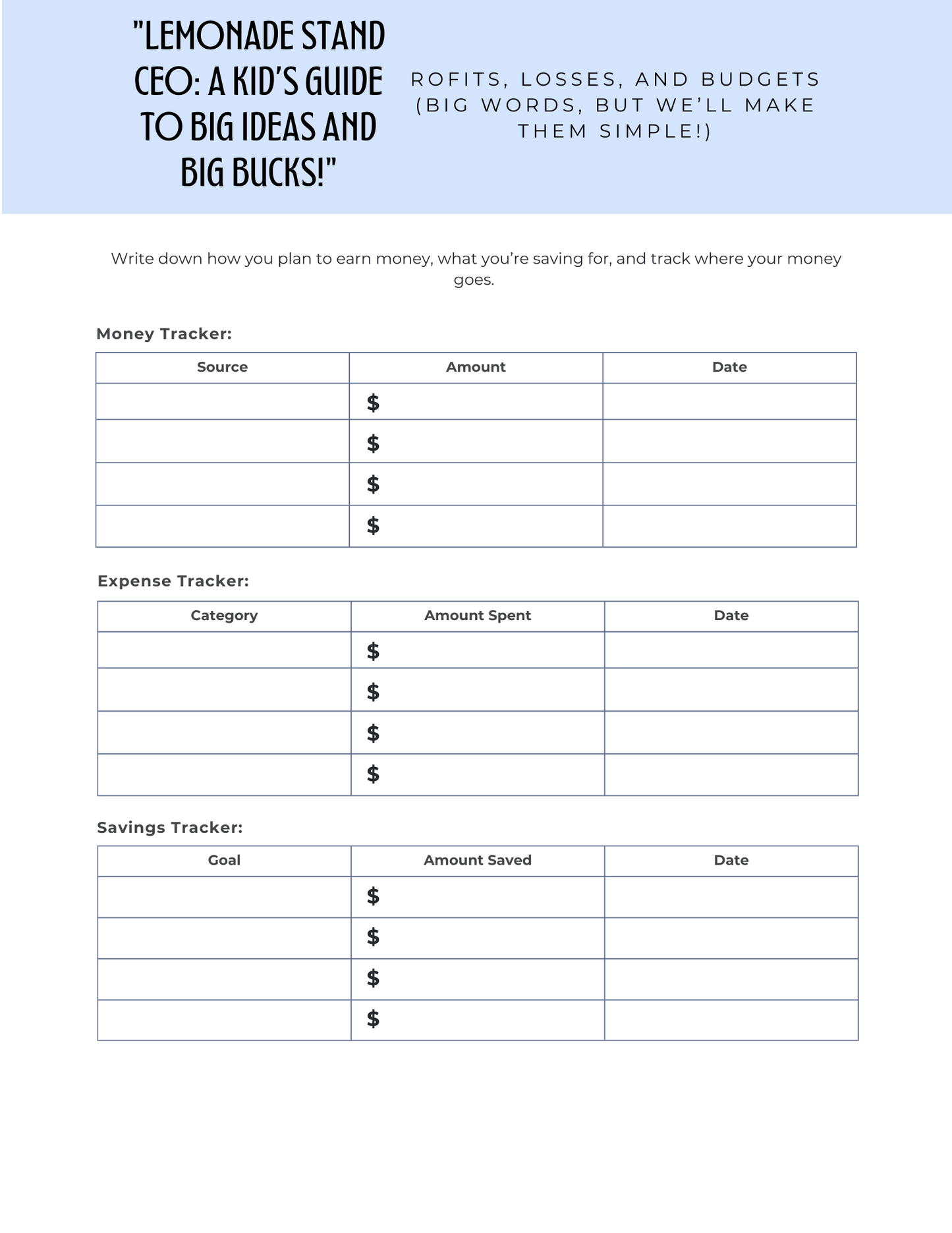 Lemonade Stand CEO:  A Kid's Guide to Big Ideas and Big Bucks